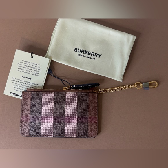 Burberry check coin case with strap - Picture 1 of 3
